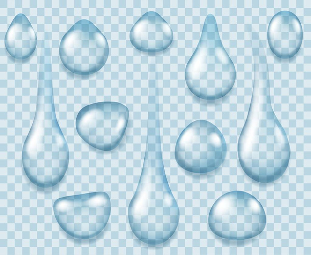水の現実的な飛沫が落ちる - ベクター画像