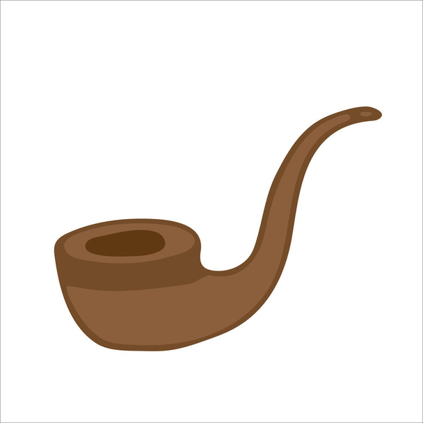 Трубка для курения Эмблемы пиратов. Ручная иллюстрация в стиле Дудла. Векторная иллюстрация
 - Вектор,изображение