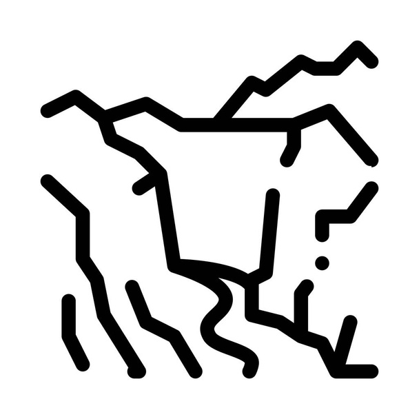 paysage de montagne icône vecteur. panneau paysage de montagne. illustration de symbole de contour isolé - Vecteur, image