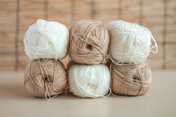 Cotton Yarn Balls, Crochet, Knitting, Handmade Crafts, Summer - 写真・画像