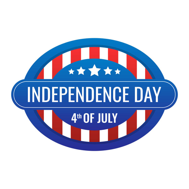 4 lipca wektor Dnia Niepodległości.Szczęśliwego 4 lipca, odznaki Dnia Niepodległości.  - Wektor, obraz
