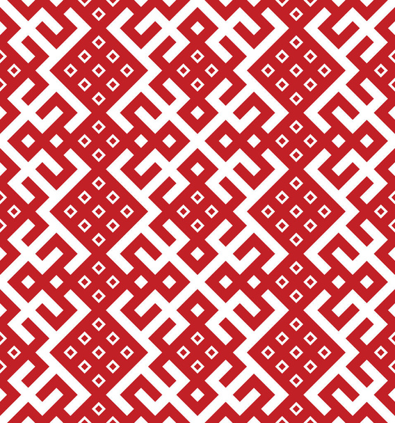 Adorno eslavo nacional de punto a rayas. Ilustración vectorial del patrón geométrico ornamental sin costuras étnicas
 - Vector, imagen