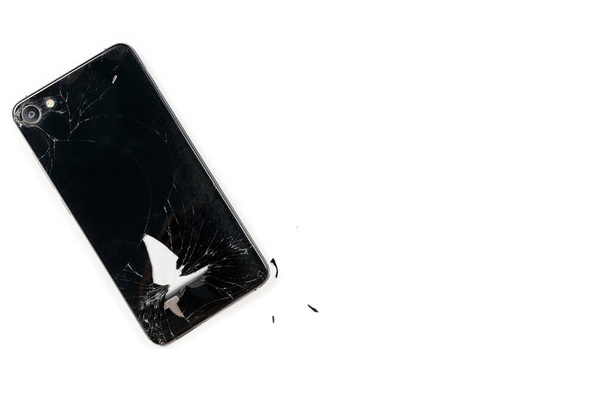 Telefon komórkowy ze złamanym ciałem - Zdjęcie, obraz
