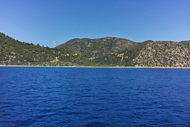 Landscape of Mount Athos Autonóm Monastic State of the Holy Mountain, Chalkidiki, Görögország - Fotó, kép