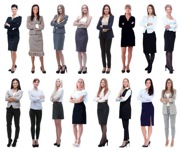 in full growth.collage of a group of successful young business women. - Fotografie, Obrázek