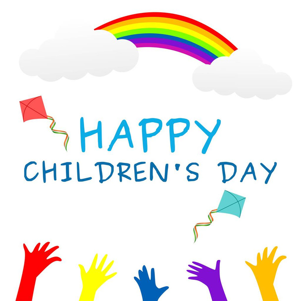 Ευτυχισμένη Ημέρα των Παιδιών Εικονογράφηση διάνυσμα - Διάνυσμα, εικόνα
