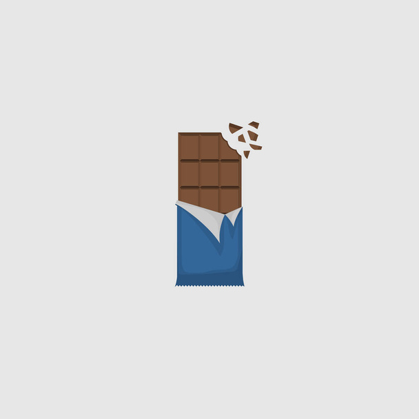 Chocolade bar vector illustratie. goede sjabloon voor Chocolade ontwerp. - Vector, afbeelding