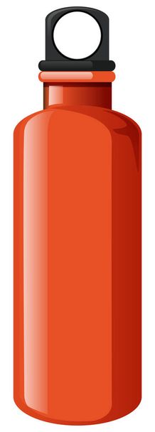 Water bottle in orange color on white background illustration - Вектор, зображення