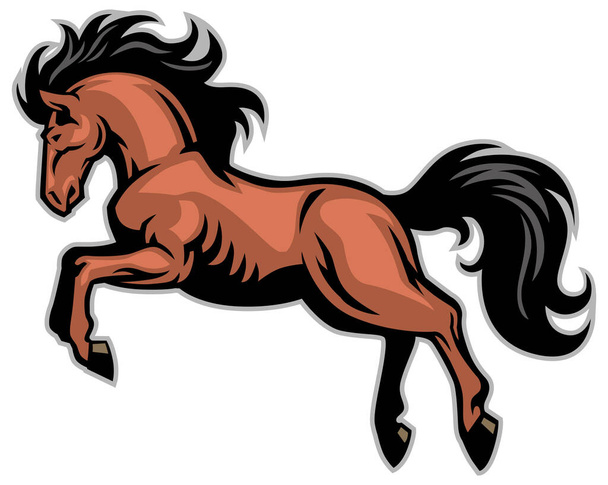 futás Mustang ló alkalmas a logó vagy bármely más célra - Vektor, kép