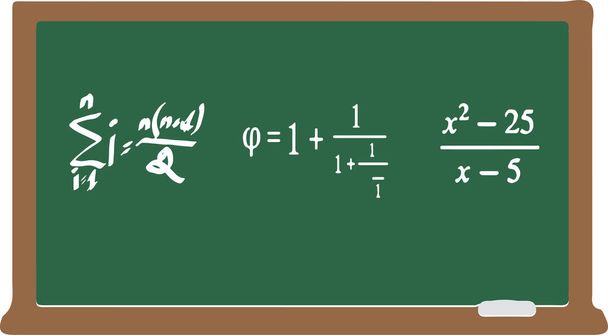 matematický vektor rovnic izolovaný na tabuli - Vektor, obrázek