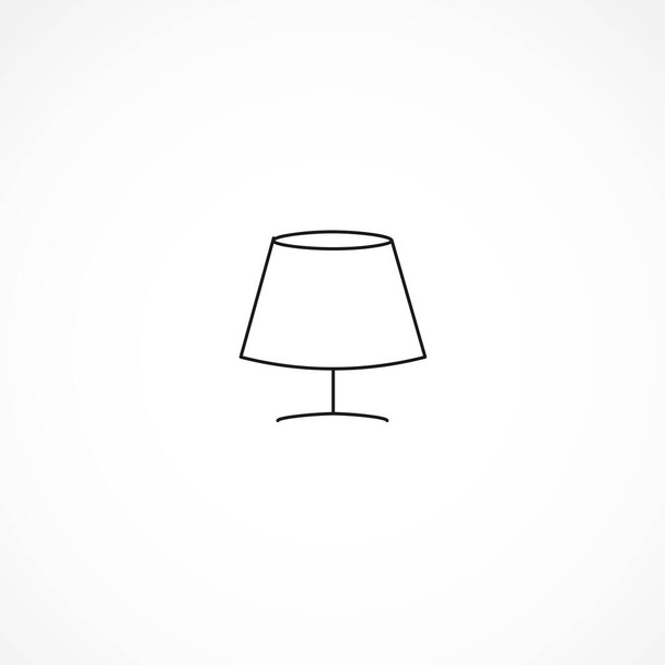 ícone de lâmpada de mesa. ícone de linha de lâmpada. lâmpada ícone de linha isolado
 - Vetor, Imagem