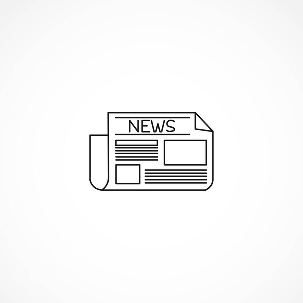 Newspaper line icon. Newspaper isolated line icon - Vector, Image