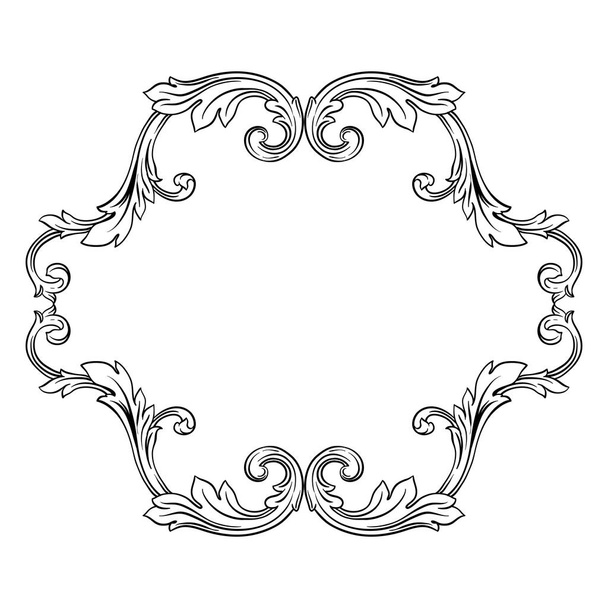 Klassinen barokki vektori vintage elementti suunnitteluun. Koristeellinen muotoilu elementti filigree kalligrafia vektori. Voit käyttää häät koristeluun onnittelukortti ja laserleikkaus
. - Vektori, kuva