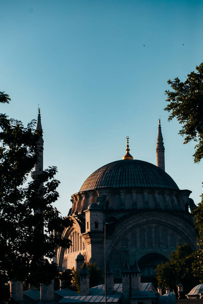 μιναρές του τζαμιού στην Κωνσταντινούπολη, γαλοπούλα - Φωτογραφία, εικόνα