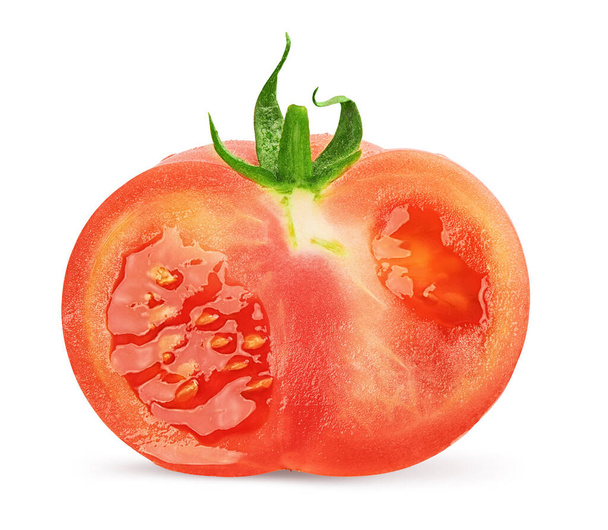 half tomato isolated on white background with clipping path. - Foto, Bild