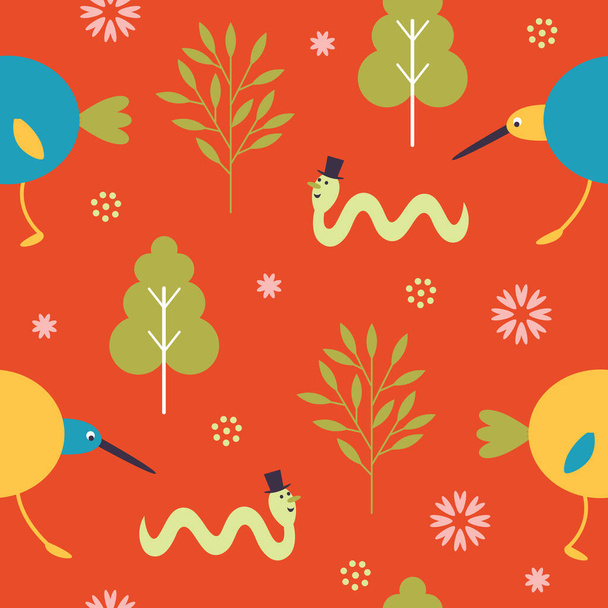 Seamless pattern for kids, vector illustration, textile design, fabric pattern - Vector, afbeelding