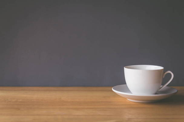 coffee cup on wooden table  - Photo, Image