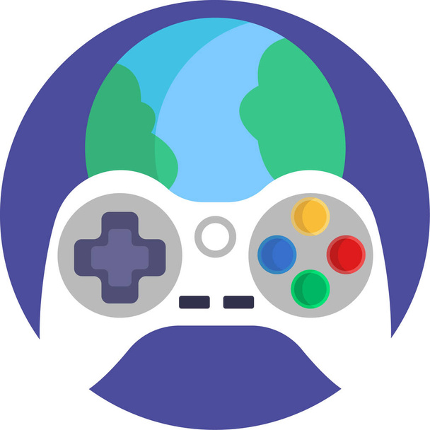 Oyun-pad Nintendo Oyun simgeleri vektör illüstrasyon video oyunları oyun konsolu oynatıcısıName - Vektör, Görsel