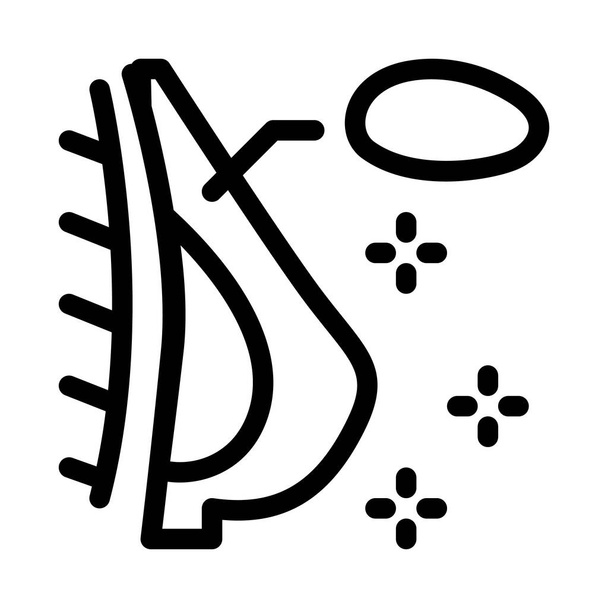 icône d'augmentation mammaire en silicone vecteur. signe d'augmentation mammaire en silicone. illustration de symbole de contour isolé - Vecteur, image