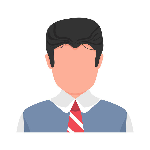 Business man faceless avatar icon in flat style, vector stock illustration isolated on white background. - Vettoriali, immagini