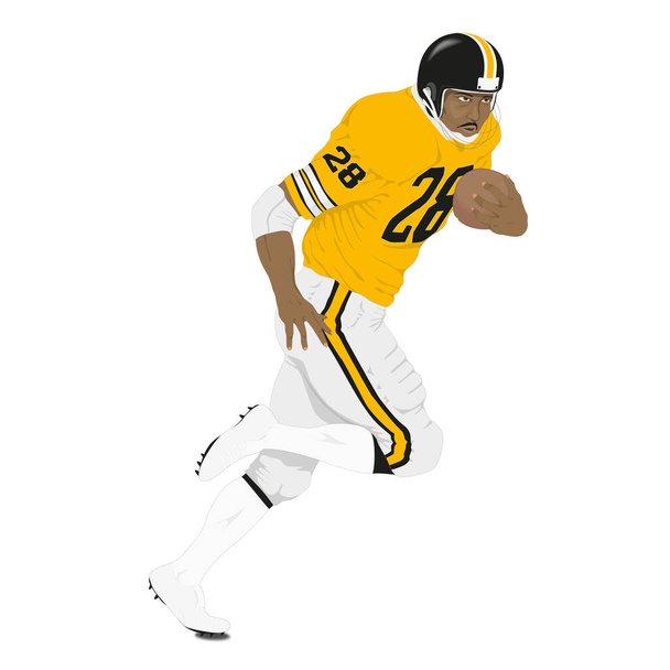 Joueur de football américain sur fond blanc - Illustration vectorielle
 - Vecteur, image