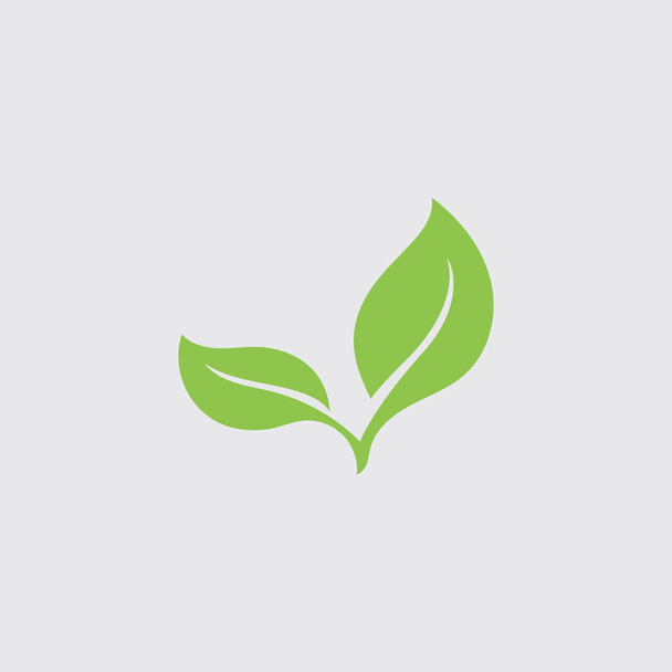 Eco icono verde hoja vector ilustración - Vector, imagen