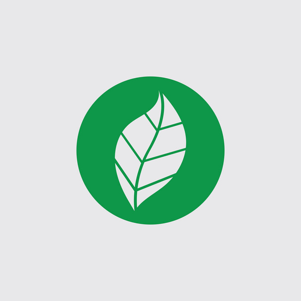 Eko ikona zelený list vektorové ilustrace - Vektor, obrázek