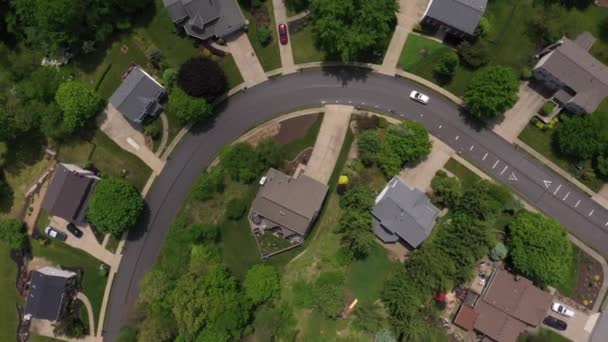 A slow summer aerial straight down flyover establishing shot of a typical Western Pennsylvania residential neighborhood. Pittsburgh suburbs.   - Footage, Video