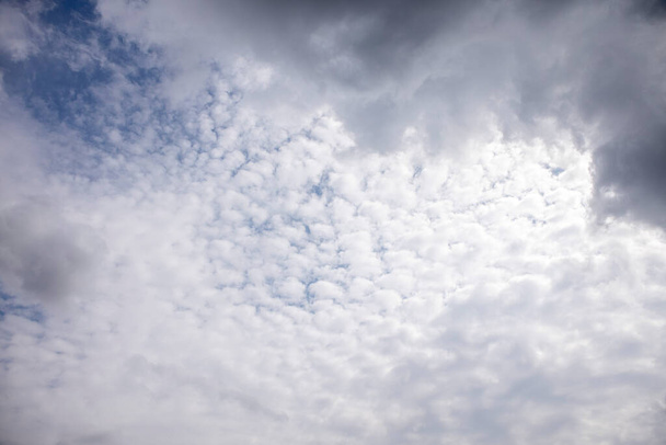 beautiful background with sky, Cirrus and Cumulus clouds - Photo, Image