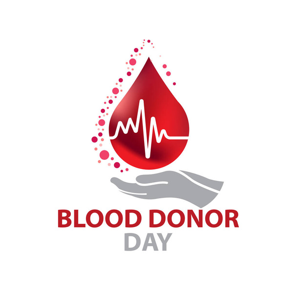Παγκόσμια ημέρα αιμοδοσίας - 14 Ιουνίου - Διάνυσμα, εικόνα