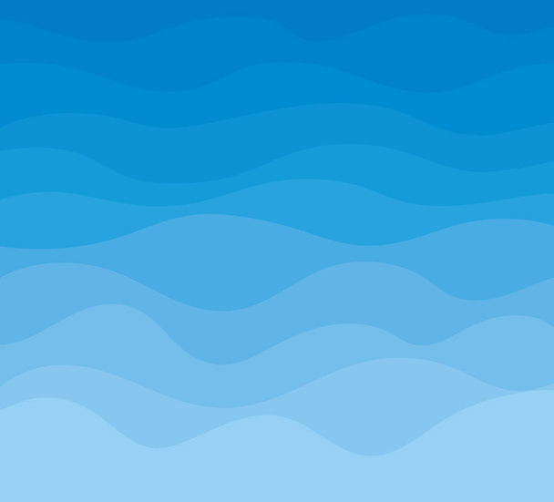 Mavi dalga arkaplan vektörü tasarımı - Vektör, Görsel