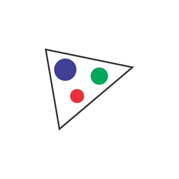 Треугольник с вектором дизайна логотипа тройного круга
 - Вектор,изображение