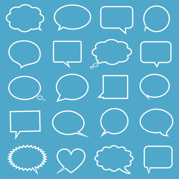 Collection of comic style speech bubbles - Vector, Image