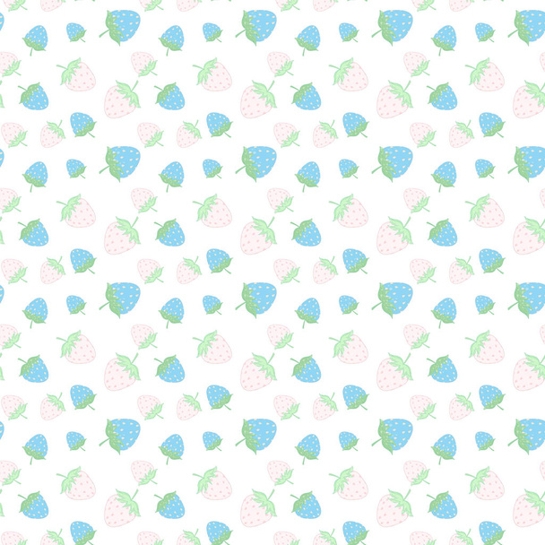 水彩イチゴのベクトルイラストのシームレスなパターン。第10話 - ベクター画像