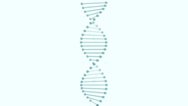 Faixa de DNA azul em um fundo claro
. - Foto, Imagem