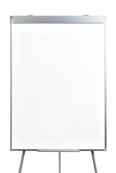 Präsentation Flipchart Staffelei Stativplatte, isoliert auf weiß - Foto, Bild
