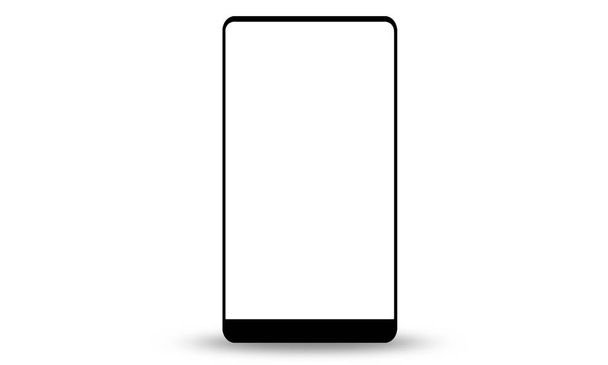 Nowoczesny telefon komórkowy Zaprojektowany, aby mieć cienką krawędź, renderowanie 3d - Zdjęcie, obraz