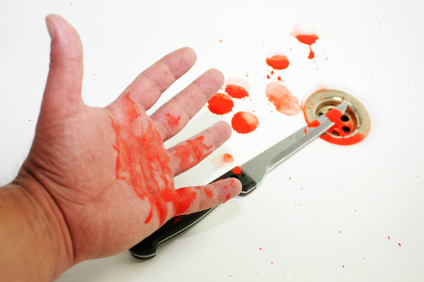 Sangue e Mão
 - Foto, Imagem