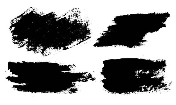 Brush strokes. Vector paintbrushes set. Grunge design elements - Vector, Image