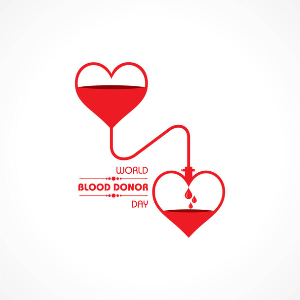 Vector Illustration For World Blood Donor Day. Donate Blood Concept which is held on 14th June
 - Вектор,изображение