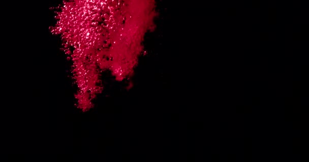 Red Bubbles egy fekete háttér - Felvétel, videó