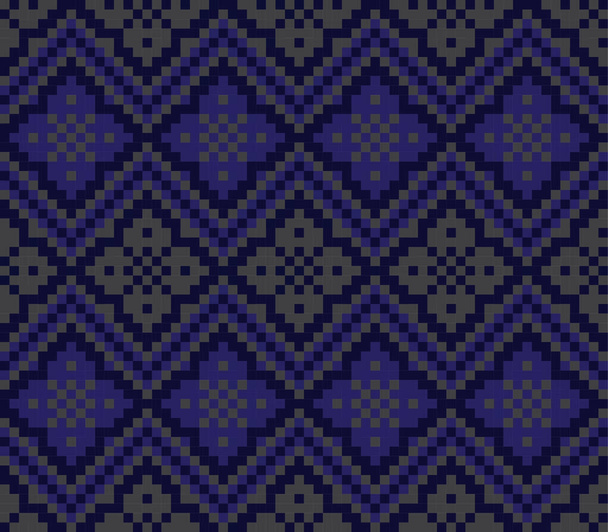 Modrý vánoční veletrh ostrov vzor pozadí pro módní textil, pleteniny a grafiky - Vektor, obrázek