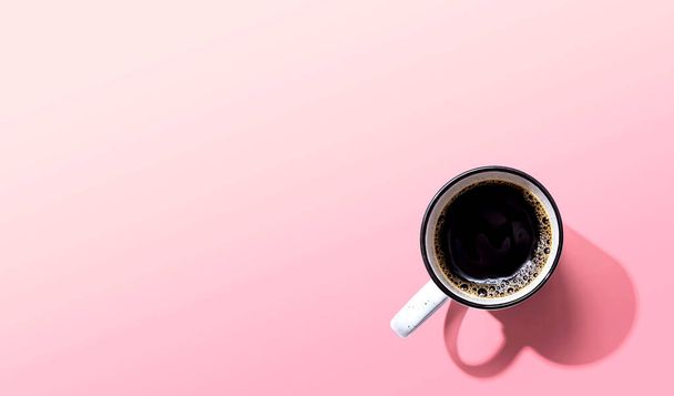 Coffee mug pattern overhead view - 写真・画像