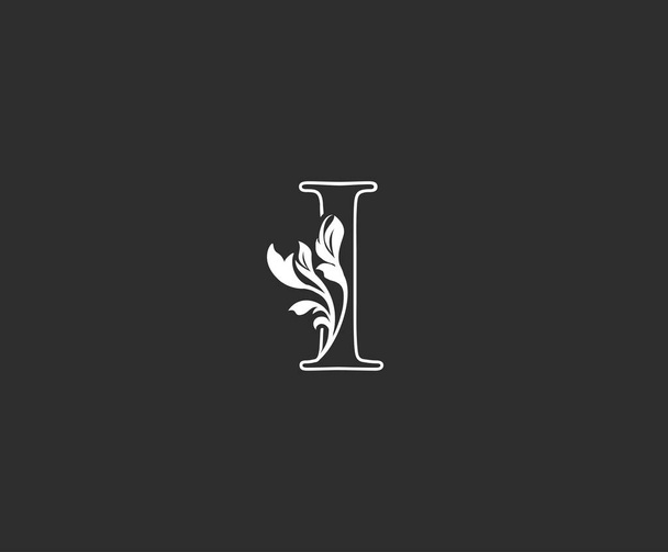 Initial I letter luxury beauty flourishes vintage monogram logo perfect for boutique, wedding invitation, restaurant, hotel. - ベクター画像