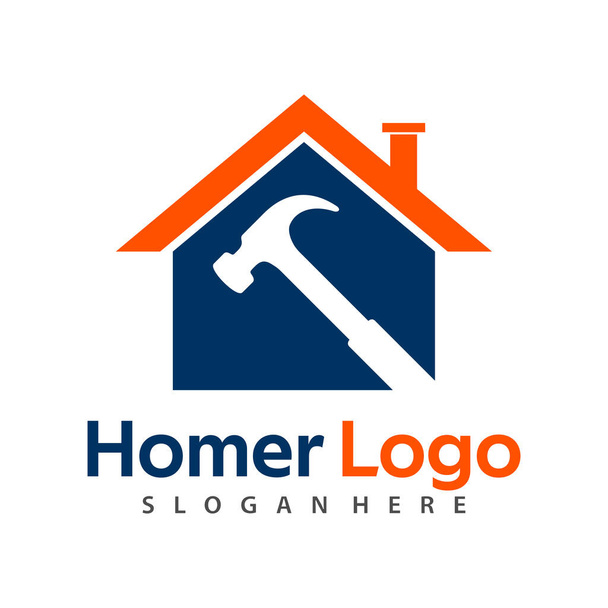 Home Construction Logo Design Template. Šablona loga skladu budov domu - Vektor, obrázek