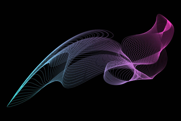 EPS 10 vector. Futuristic colorful background. Backdrop with lines and waves. - Vector, Image