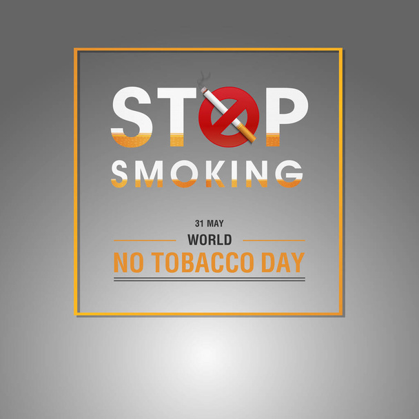 World No Tobacco Day Vector Concept Stop Smoking illustration with Cigarette - Vektori, kuva