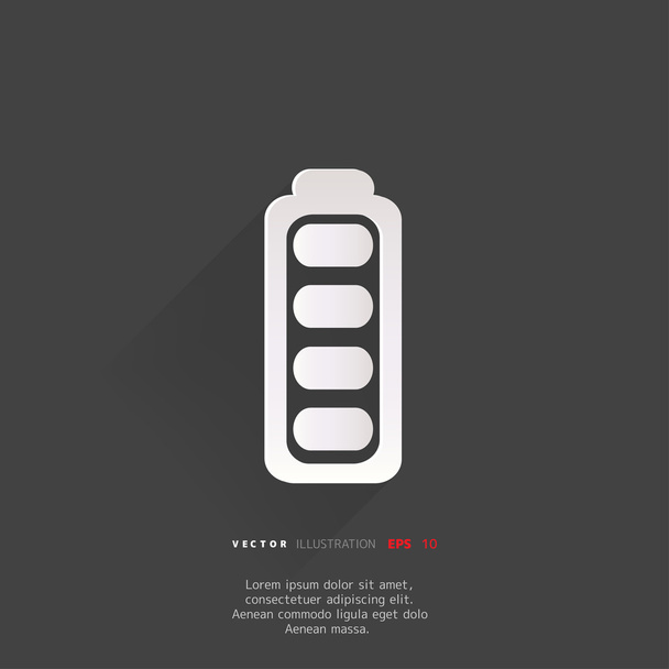 Ícone web bateria completa
 - Vetor, Imagem