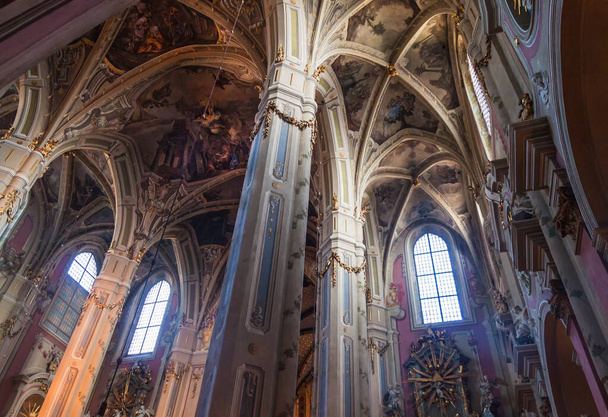 Archcathedral Basilica of the Assumption of the Blessed Virgin Mary, in Lviv, in western Ukraine,also known as Latin Cathedral, inside view - Photo, Image