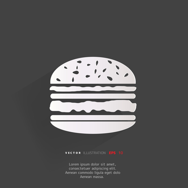 ハンバーガーの web アイコン - ベクター画像